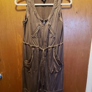 Cute army green dress romper